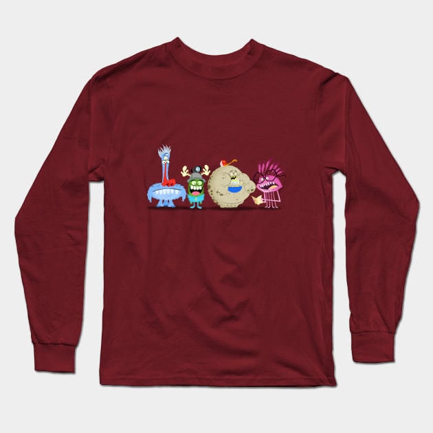 AHHH MONSTERS BRUNCH GANG Long Sleeve T-Shirt by richhwalsh